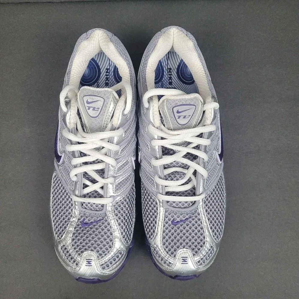 Nike Shox TL Metallic Silver Purple Women's  Running Shoe Sz 8 #314089-051 2006